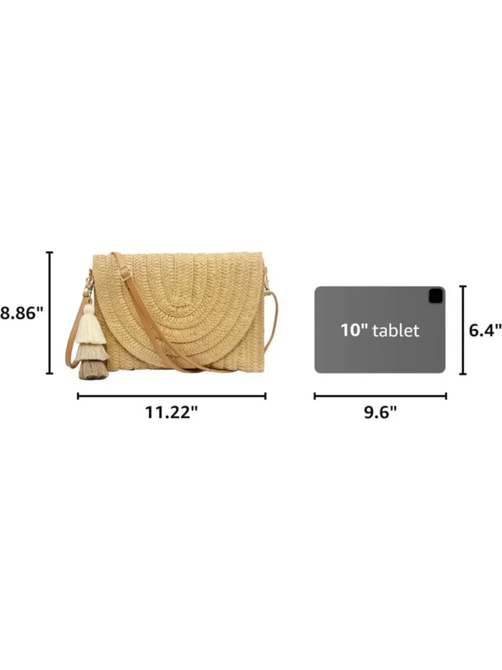 Chic Straw Clutch Purse | Women’s Crossbody Bag | Summer Beach Shoulder Handbag